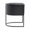 Manhattan Comfort Bali Black Faux Leather Dining Chair Side - Manhattan Comfort Bali Black Faux Leather Dining Chair Side