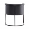 Manhattan Comfort Bali Black Faux Leather Dining Chair Back