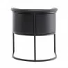 Manhattan Comfort Bali Black Faux Leather Dining Chair Back - Manhattan Comfort Bali Black Faux Leather Dining Chair Back