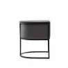 Manhattan Comfort Bali Pebble and Black Faux Leather Dining Chair Side - Manhattan Comfort Bali Pebble and Black Faux Leather Dining Chair Side