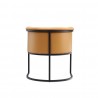 Manhattan Comfort Bali Saddle and Black Faux Leather Dining Chair Back
