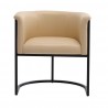 Manhattan Comfort Bali Tan and Black Faux Leather Dining Chair Front