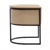 Manhattan Comfort Bali Tan and Black Faux Leather Dining Chair Side