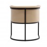 Manhattan Comfort Bali Tan and Black Faux Leather Dining Chair Back