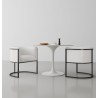 Manhattan Comfort Bali White and Black Faux Leather Dining Chair