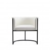 Manhattan Comfort Bali White and Black Faux Leather Dining Chair Front
