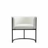 Manhattan Comfort Bali White and Black Faux Leather Dining Chair Front - Manhattan Comfort Bali White and Black Faux Leather Dining Chair Front