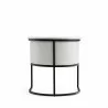 Manhattan Comfort Bali White and Black Faux Leather Dining Chair Back - Manhattan Comfort Bali White and Black Faux Leather Dining Chair Back