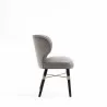 Manhattan Comfort Modern Strine Dining Chair Upholstered in Velvet and Leatherette with Solid Wood Legs in Dark Taupe Side - Manhattan Comfort Modern Strine Dining Chair Upholstered in Velvet and Leatherette with Solid Wood Legs in Dark Taupe Side