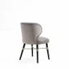 Manhattan Comfort Modern Strine Dining Chair Upholstered in Velvet and Leatherette with Solid Wood Legs in Dark Taupe Back Angle - Manhattan Comfort Modern Strine Dining Chair Upholstered in Velvet and Leatherette with Solid Wood Legs in Dark Taupe Back Angle