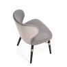Manhattan Comfort Modern Strine Dining Chair Upholstered in Velvet and Leatherette with Solid Wood Legs in Dark Taupe Top - Manhattan Comfort Modern Strine Dining Chair Upholstered in Velvet and Leatherette with Solid Wood Legs in Dark Taupe Top