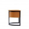 Manhattan Comfort Corso Leatherette Dining Chair with Metal Frame in Tan Side