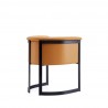 Manhattan Comfort Corso Leatherette Dining Chair with Metal Frame in Tan Side