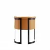 Manhattan Comfort Corso Leatherette Dining Chair with Metal Frame in Tan Back - Manhattan Comfort Corso Leatherette Dining Chair with Metal Frame in Tan Back