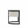 Manhattan Comfort Corso Leatherette Dining Chair with Metal Frame in Cream Side - Manhattan Comfort Corso Leatherette Dining Chair with Metal Frame in Cream Side