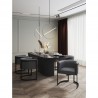 Manhattan Comfort Corso Leatherette Dining Chair with Metal Frame in Grey