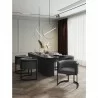 Manhattan Comfort Corso Leatherette Dining Chair with Metal Frame in Grey - Manhattan Comfort Corso Leatherette Dining Chair with Metal Frame in Grey