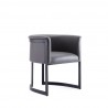Manhattan Comfort Corso Leatherette Dining Chair with Metal Frame in Grey