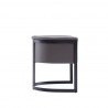 Manhattan Comfort Corso Leatherette Dining Chair with Metal Frame in Grey Side