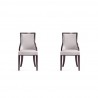 Manhattan Comfort Grand Faux Leather Dining Chairs - Set of 2 in Light Grey