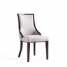 Manhattan Comfort Grand Faux Leather Dining Chairs - Set of 2 in Light Grey Side