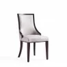 Manhattan Comfort Grand Faux Leather 6-Piece Dining Chairs in Light Grey - Manhattan Comfort Grand Faux Leather 6-Piece Dining Chairs in Light Grey