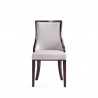 Manhattan Comfort Grand Faux Leather Dining Chairs - Set of 4 in Light Grey Front