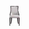 Manhattan Comfort Grand Faux Leather  Dining Chairs in Light Grey Front - Manhattan Comfort Grand Faux Leather  Dining Chairs in Light Grey Front