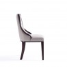 Manhattan Comfort Grand Faux Leather Dining Chairs - Set of 4 in Light Grey Side