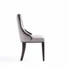 Manhattan Comfort Grand Faux Leather Dining Chairs - Set of 4 in Light Grey Side - Manhattan Comfort Grand Faux Leather Dining Chairs - Set of 4 in Light Grey Side