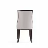 Manhattan Comfort Grand Faux Leather  Dining Chairs in Light Grey Back - Manhattan Comfort Grand Faux Leather  Dining Chairs in Light Grey Back