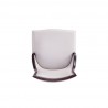 Manhattan Comfort Grand Faux Leather Dining Chairs - Set of 4 in Light Grey Top