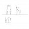 Manhattan Comfort Grand Faux Leather Dining Chair in Tan with Beech Wood Frame Size