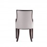 Manhattan Comfort Grand Faux Leather Dining Armchair in Light Grey Back