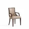 Manhattan Comfort Grand Faux Leather Dining Armchair in Tan with Beech Wood Frame Front Angle - Manhattan Comfort Grand Faux Leather Dining Armchair in Tan with Beech Wood Frame Front Angle