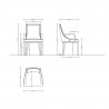 Manhattan Comfort Grand Faux Leather Dining Armchair in Tan with Beech Wood Frame Size
