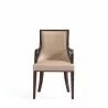 Manhattan Comfort Grand Faux Leather Dining Armchair in Tan with Beech Wood Frame Front - Manhattan Comfort Grand Faux Leather Dining Armchair in Tan with Beech Wood Frame Front