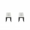 Manhattan Comfort Gansevoort Modern Faux Leather Dining Chair in Cream (Set of 2) - Manhattan Comfort Gansevoort Modern Faux Leather Dining Chair in Cream (Set of 2)