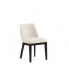 Manhattan Comfort Gansevoort Modern Faux Leather Dining Chair in Cream Front Angle
