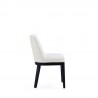 Manhattan Comfort Gansevoort Modern Faux Leather Dining Chair in Cream Side