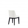 Manhattan Comfort Gansevoort Modern Faux Leather Dining Chair in Cream Back Angle