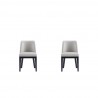 Manhattan Comfort Gansevoort Modern Faux Leather Dining Chair in Light Grey (Set of 2)