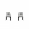 Manhattan Comfort Gansevoort Modern Faux Leather Dining Chair in Light Grey (Set of 2) - Manhattan Comfort Gansevoort Modern Faux Leather Dining Chair in Light Grey (Set of 2)