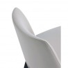 Manhattan Comfort Gansevoort Modern Faux Leather Dining Chair in Cream Half