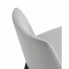 Manhattan Comfort Gansevoort Modern Faux Leather Dining Chair in Cream Half - Manhattan Comfort Gansevoort Modern Faux Leather Dining Chair in Cream Half