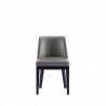 Manhattan Comfort Gansevoort Modern Faux Leather Dining Chair in Pebble Grey Front
