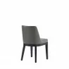 Manhattan Comfort Gansevoort Modern Faux Leather Dining Chair in Pebble Grey Back Angle - Manhattan Comfort Gansevoort Modern Faux Leather Dining Chair in Pebble Grey Back Angle