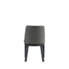 Manhattan Comfort Gansevoort Modern Faux Leather Dining Chair in Pebble Grey Back - Manhattan Comfort Gansevoort Modern Faux Leather Dining Chair in Pebble Grey Back