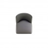 Manhattan Comfort Gansevoort Modern Faux Leather Dining Chair in Pebble Grey Top