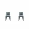Manhattan Comfort Gansevoort Modern Faux Leather Dining Chair in Pewter (Set of 2) - Manhattan Comfort Gansevoort Modern Faux Leather Dining Chair in Pewter (Set of 2)